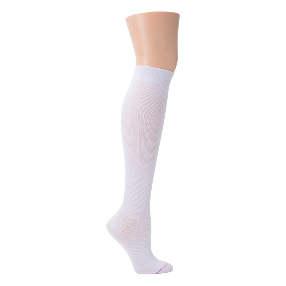 2‎ Pairs Dr. Motion Everyday Compression Knee High Socks- White Womens 9-11- NEW